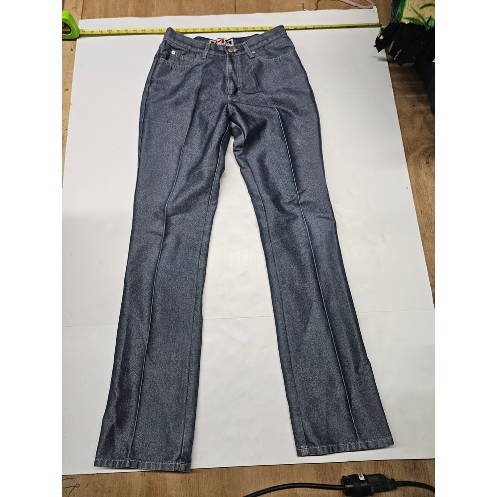 Vintage Rave 4 Real High Waisted Straight Leg Jeans Blue Dark Wash Size 11